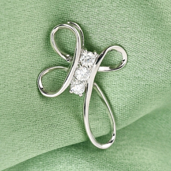 Jewelry - MOISSANITE INFINITY CROSS PENDANT